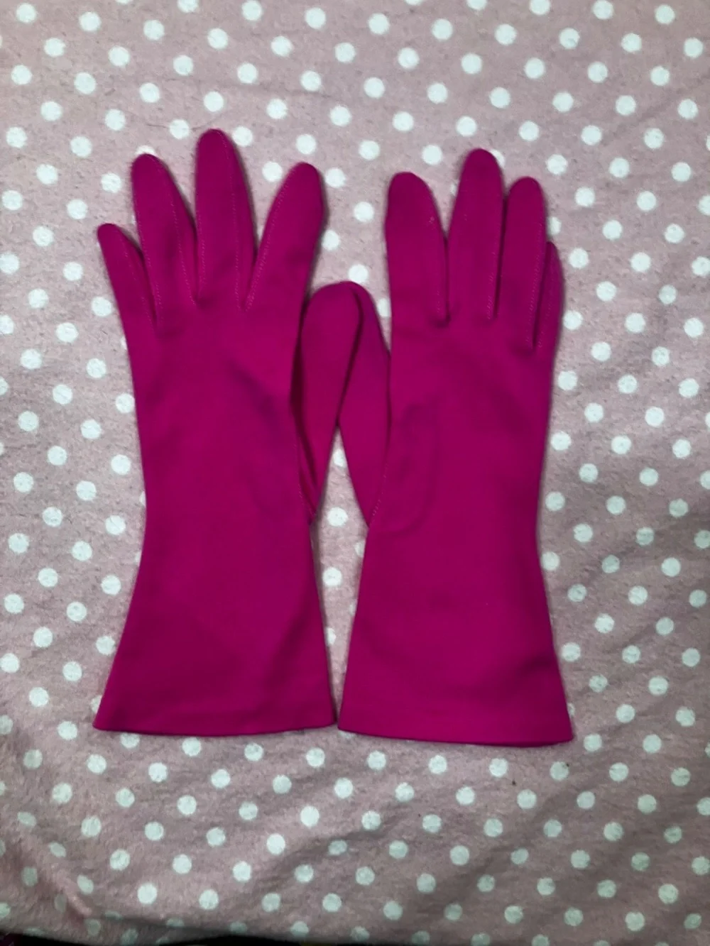 Hot PINK Vintage Ladies Gloves 7